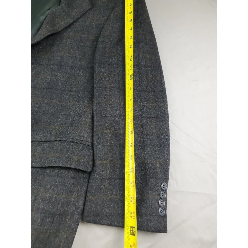 Brooks Brothers Men Sport Coat 42 Windowpane 2 Button Camel Hair Blazer Jacket - Picture 14 of 16